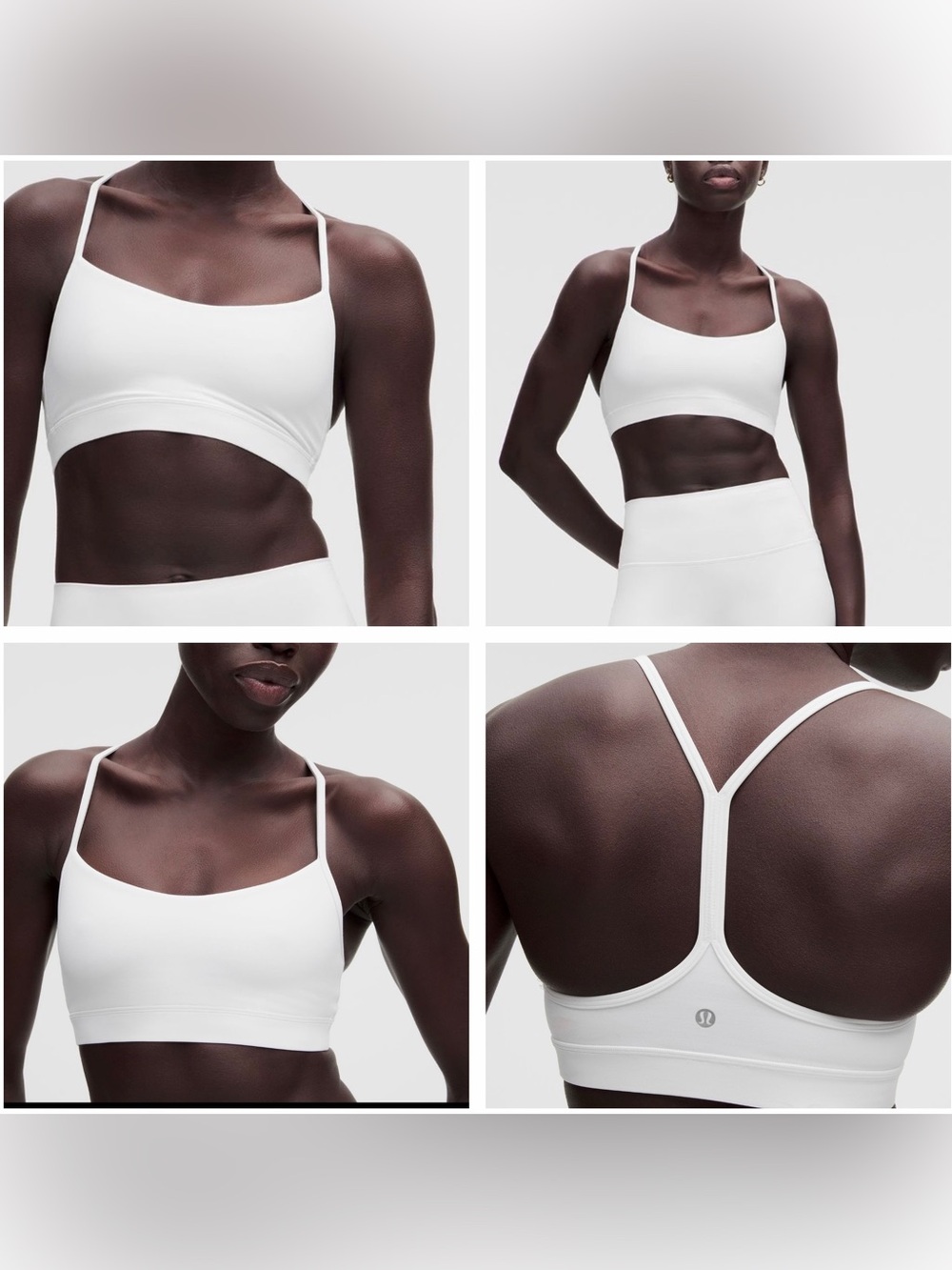 lululemon athletica White Slim-Strap Sports Bra